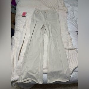 Cream Flare Denim Jeans